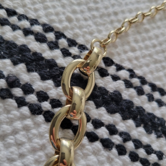 Banana Republic Tortoise & Gold Link Chain Necklace Gorgeous Like New - Picture 4 of 9